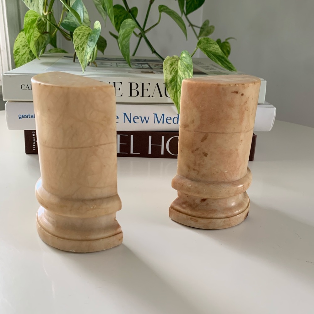 Vintage Marble Book Ends